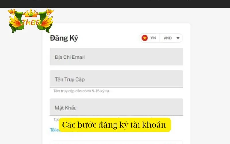 Các bước đăng ký tài khoản